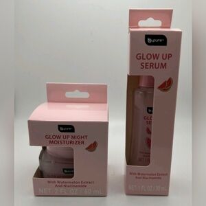 Glow Up Night Moisturizer and Serum Set - B.PURE GLOW UP Serum 1 oz/Moisturizer